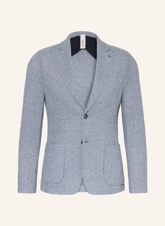 DISTRETTO 12 Tweed-Sakko Extra Slim Fit BLAU / WEISS