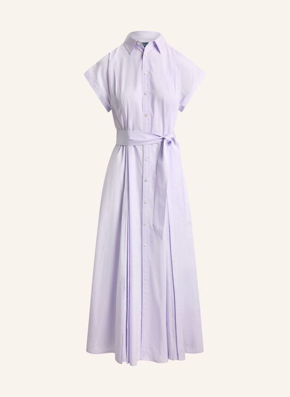POLO RALPH LAUREN Košilové šaty SVĚTLE FIALOVÁ / BÍLÁ