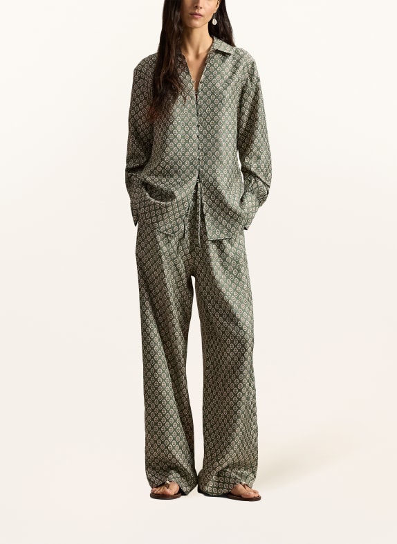 POLO RALPH LAUREN zijden broek GROEN / ROOD / GEEL