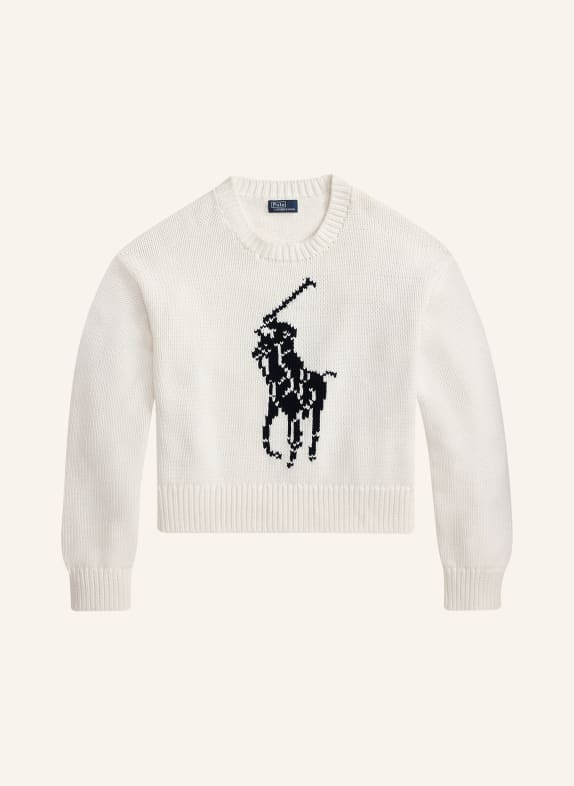 POLO RALPH LAUREN svetr BÍLÁ / TMAVĚ MODRÁ