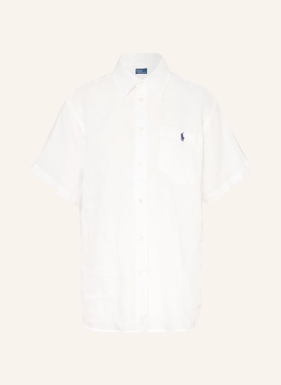 POLO RALPH LAUREN Linen shirt blouse WHITE