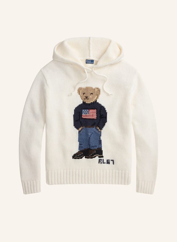 POLO RALPH LAUREN knitted hoodie CREAM