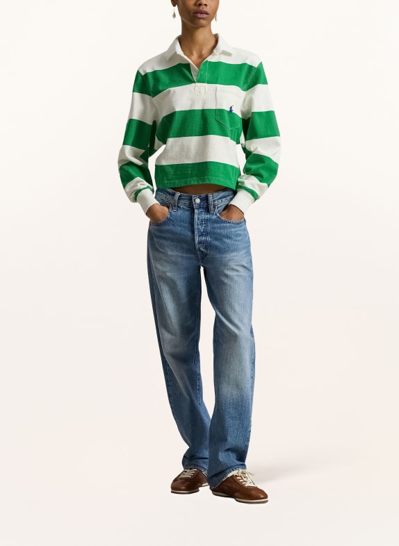 POLO RALPH LAUREN rugbyshirt GROEN / WIT