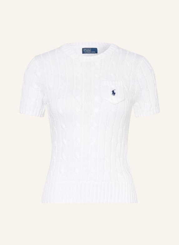 POLO RALPH LAUREN pletené tričko BÍLÁ