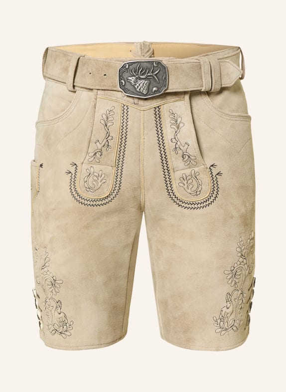 Spieth & Wensky Kožené kalhoty HERBERT BÉŽOVÁ