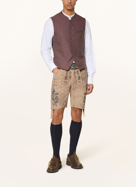 Spieth & Wensky Traditionele lederhose HOFMEISTER LICHTBRUIN / DONKERBLAUW
