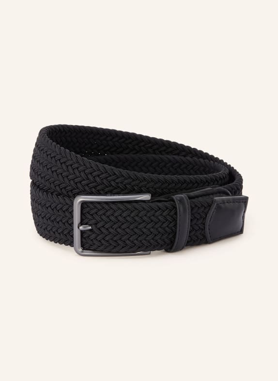 BRAX braided belt BLACK / SILVER