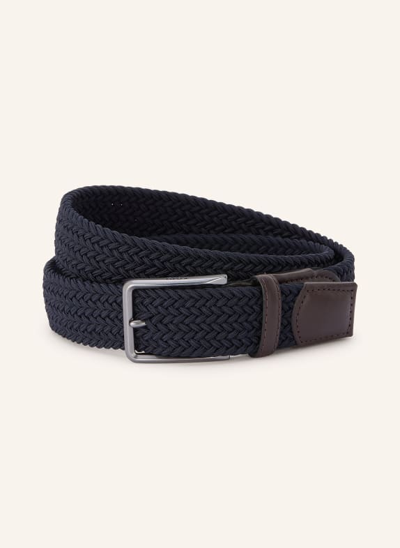 BRAX Flechtgürtel DUNKELBLAU / SILBER / DUNKELBRAUN