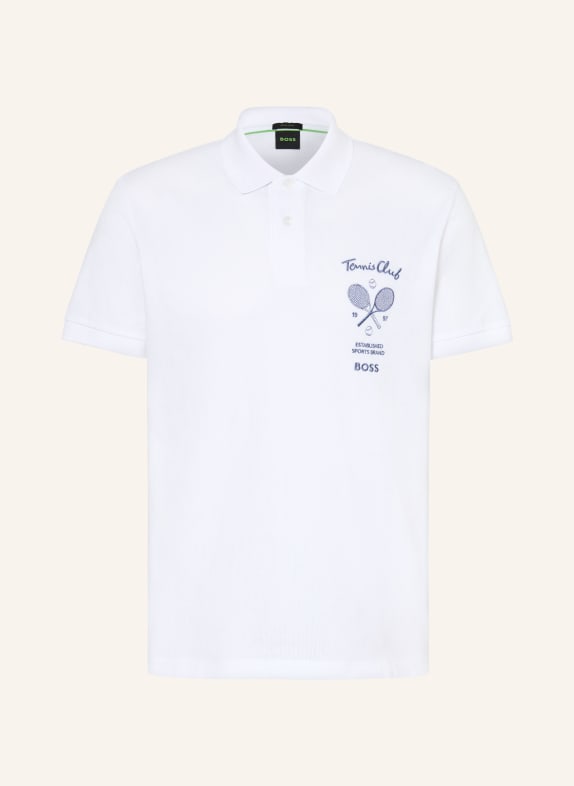 BOSS Mesh-Poloshirt MEMBER WEISS