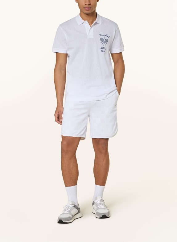 BOSS Mesh-Poloshirt MEMBER WEISS