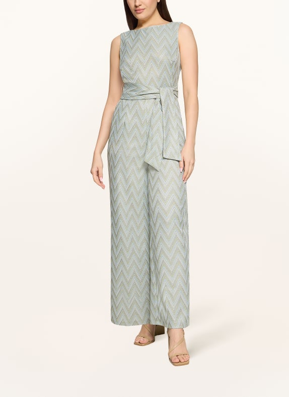 Betty Barclay Jumpsuit met glittergaren LICHTBLAUW / LICHTGROEN
