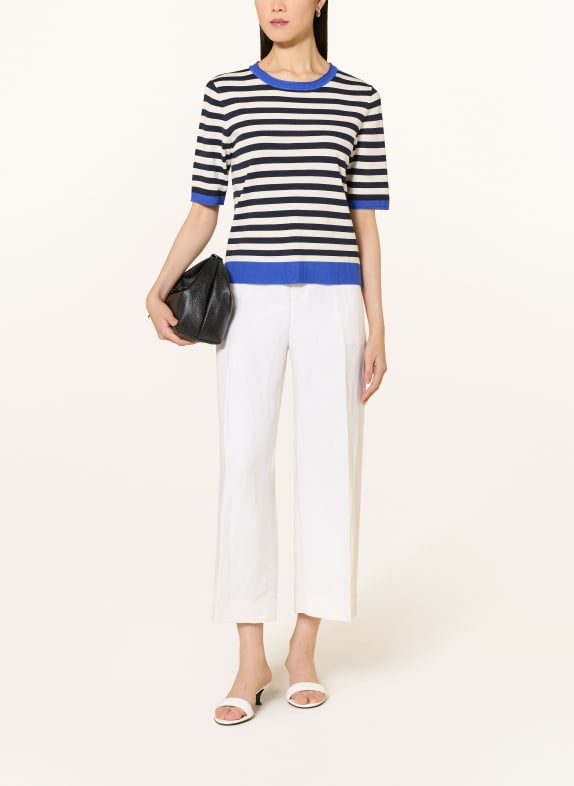 Betty Barclay gebreid shirt DONKERBLAUW / BLAUW / WIT
