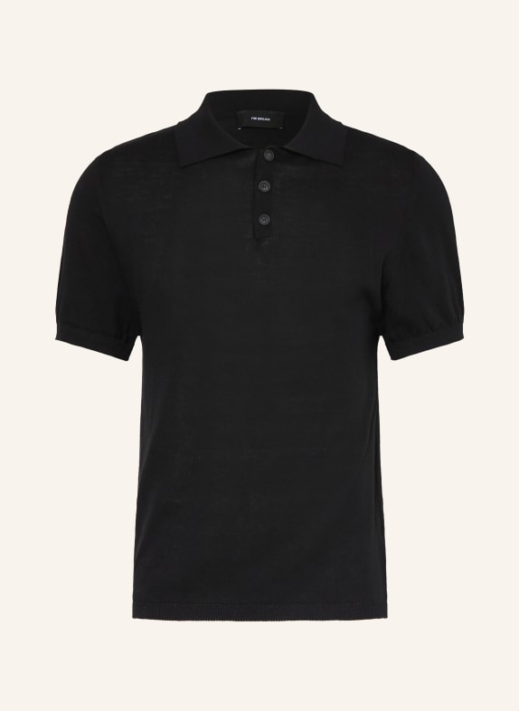 I'M BRIAN knitted polo shirt BLACK