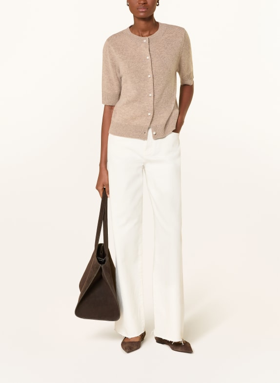 darling harbour Strickjacke mit Cashmere und 3/4-Arm GREIGE MELANGE