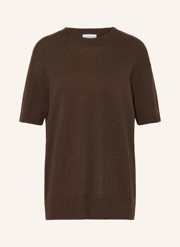darling harbour Strickshirt mit Cashmere DARK BROWN