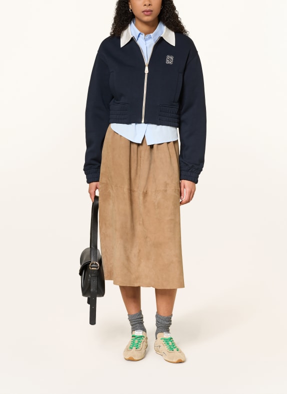 MRS & HUGS leren rok TAUPE