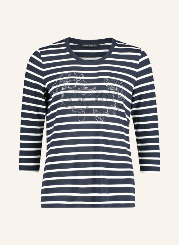 Betty Barclay Tričko s 3/4 rukávem a ozdobnými kamínky TMAVĚ MODRÁ / BÍLÁ