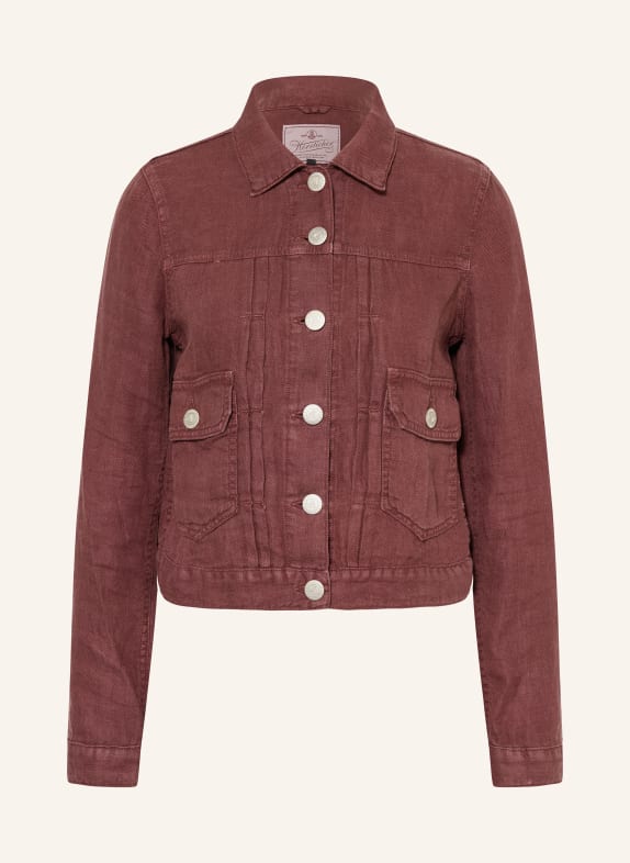 Herrlicher DOTTY linen jacket DARK RED