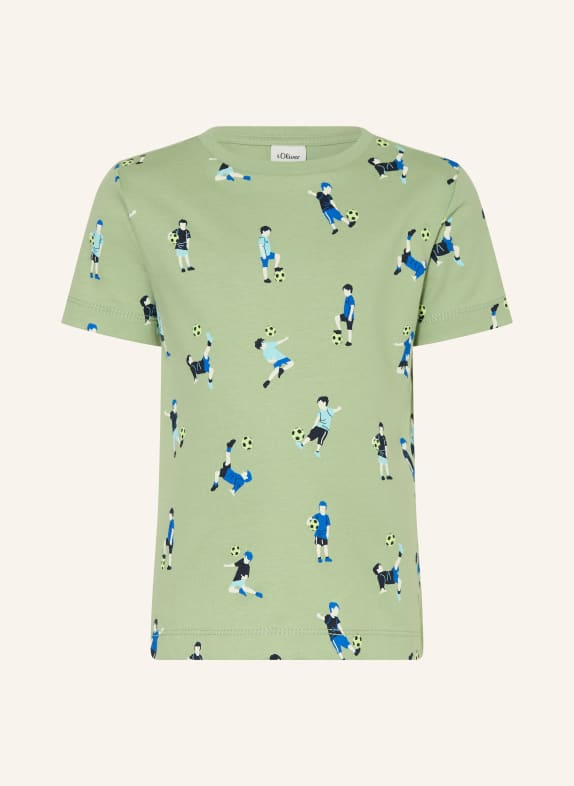 s.Oliver RED T-Shirt HELLGRÜN / BLAU / SCHWARZ