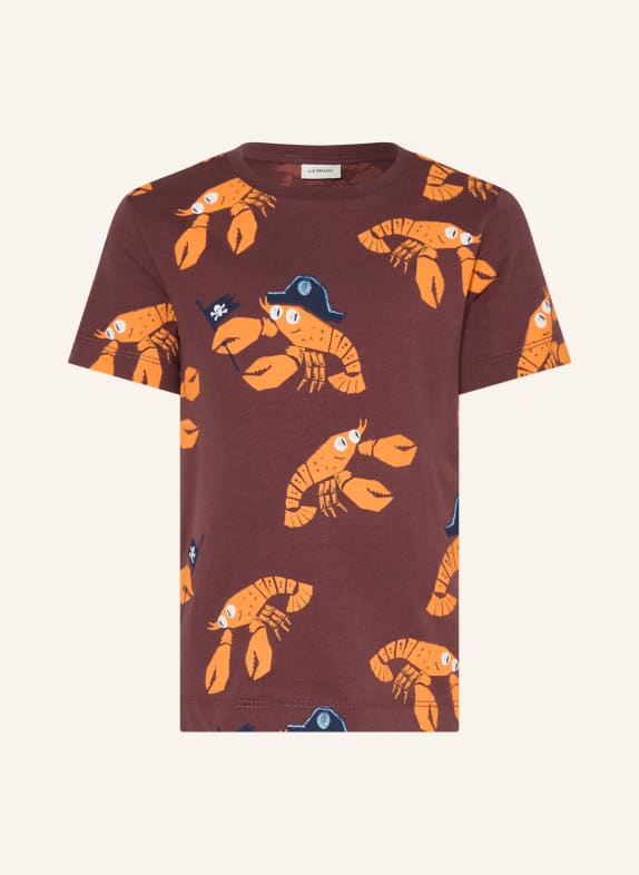 s.Oliver RED T-Shirt BRAUN / ORANGE / SCHWARZ