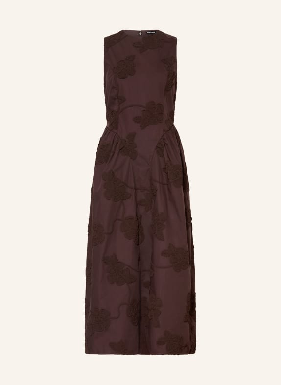 ROTATE šaty TMAVĚ HNĚDÁ