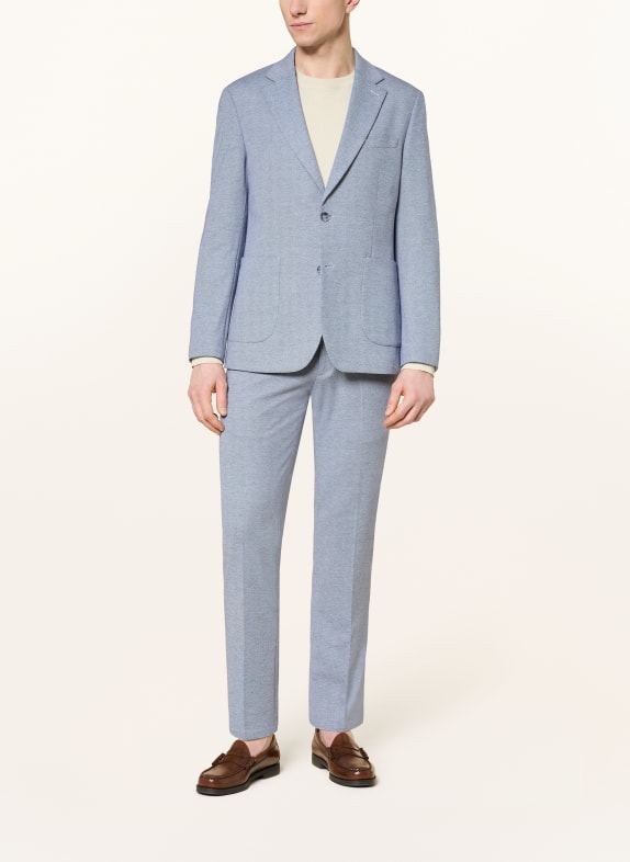 PAUL Slim fit colbert van jersey 670 Mid Blue