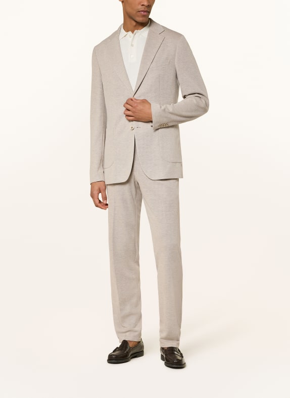 PAUL Slim fit colbert van jersey 290 DARK BEIGE