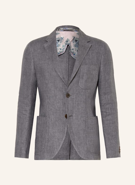 ETRO Slim fit linen suit jacket M0008 PALE GREY