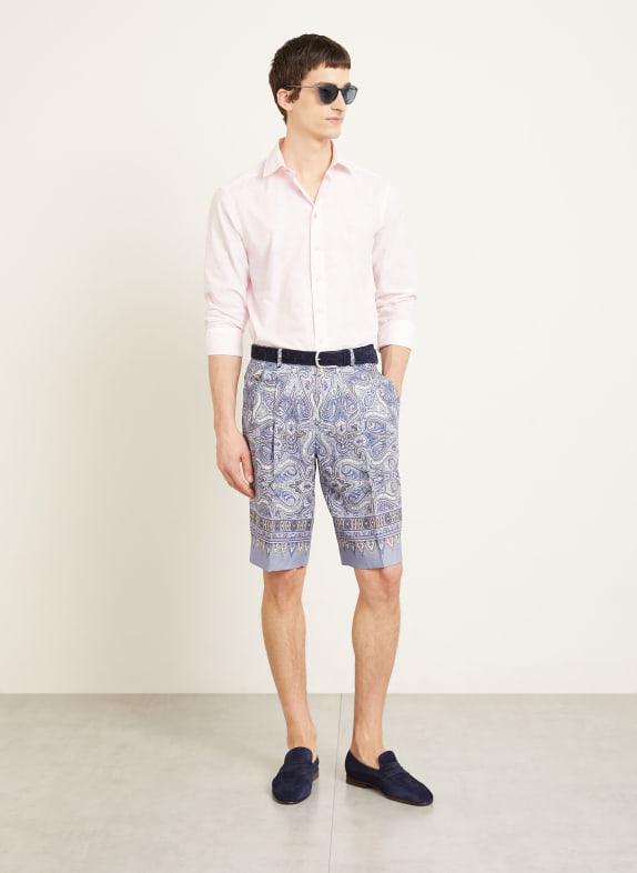 ETRO Linnen shorts BLAUW / BLAUWGRIJS / DONKERBLAUW