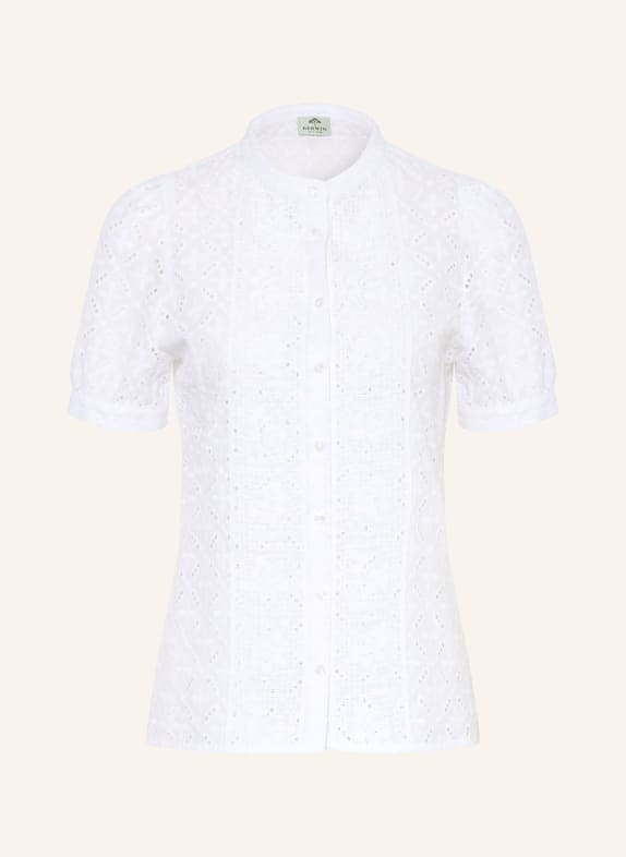 BERWIN & WOLFF Trachtenbluse aus Lochspitze WEISS