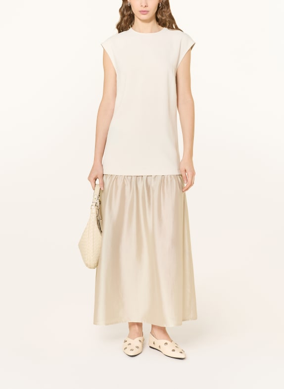 Stylein Kleid BARNIE im Materialmix CREME