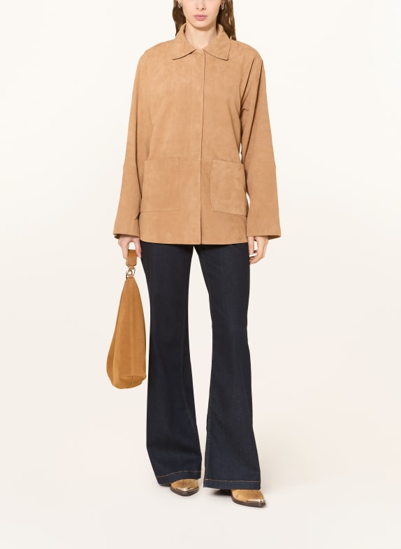 Stylein Veste en cuir VOLTERRA CHAMEAU