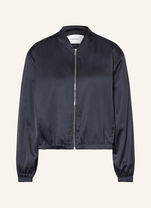 comma Satinblouson DUNKELBLAU