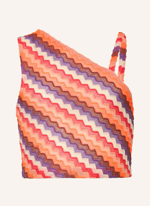 s.Oliver RED Stricktop NEONORANGE / ECRU / LILA