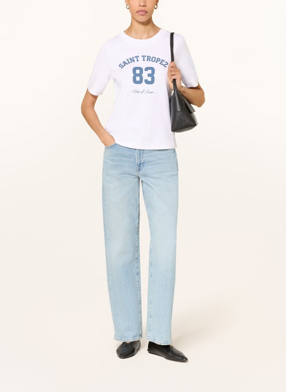 lilienfels T-shirt met sierstenen WIT