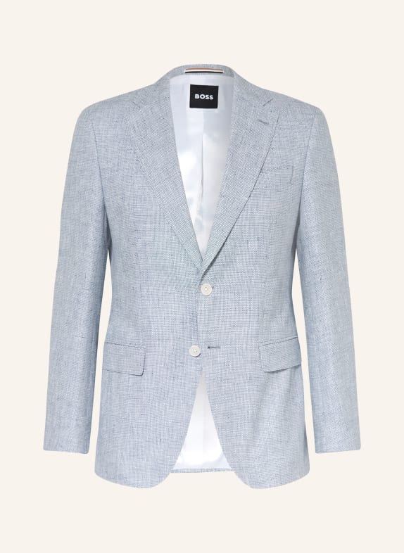 BOSS Sakko HUTSON Regular Fit mit Leinen BLAU / WEISS