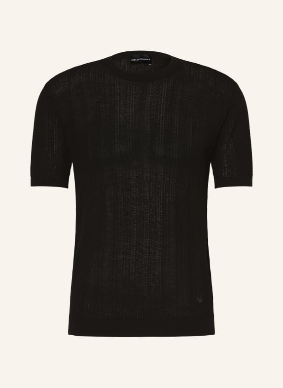 EMPORIO ARMANI Strickshirt SCHWARZ