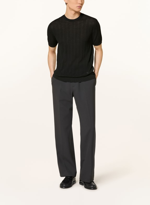 EMPORIO ARMANI Tricou din tricot NEGRU