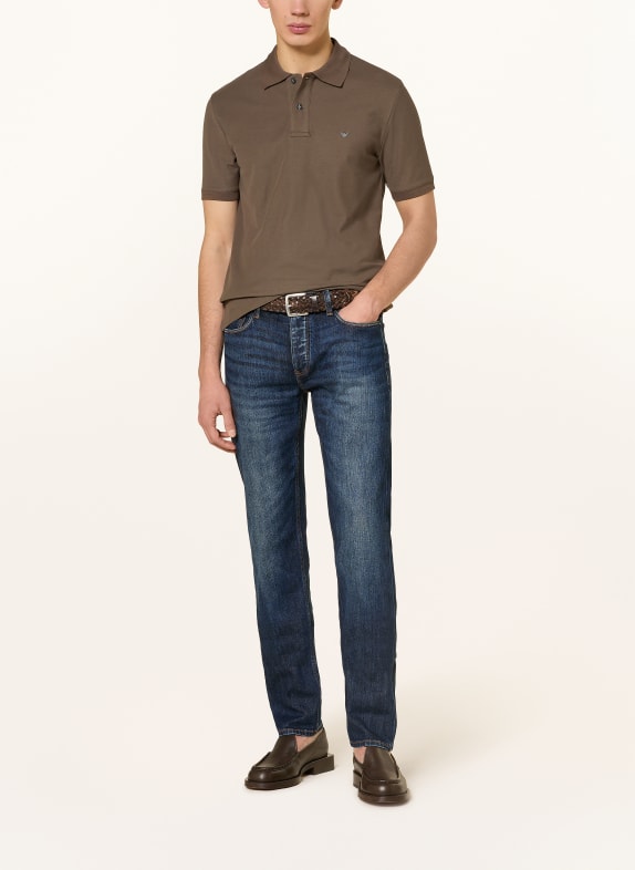 EMPORIO ARMANI Piqué-poloskjorte BRUN