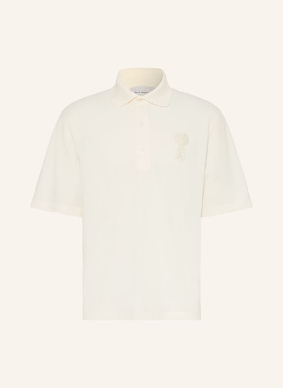 AMI PARIS Piqué-Poloshirt CREME