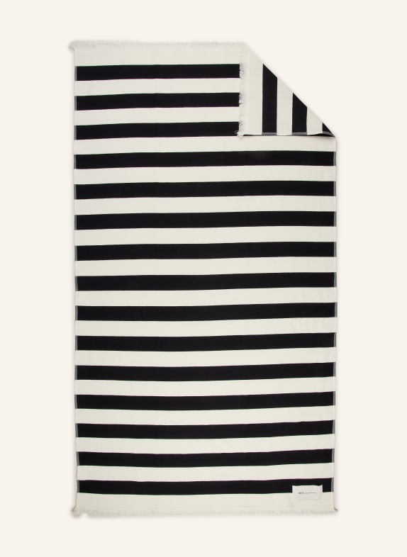 AMI PARIS serviette de bain BLANC / NOIR