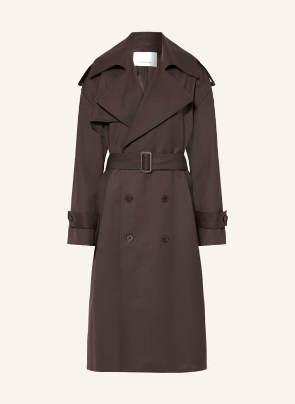 The Frankie Shop Trenchcoat DURSLEY TMAVĚ HNĚDÁ