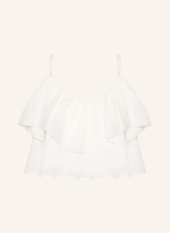 MRS & HUGS Blouse à volants BLANC