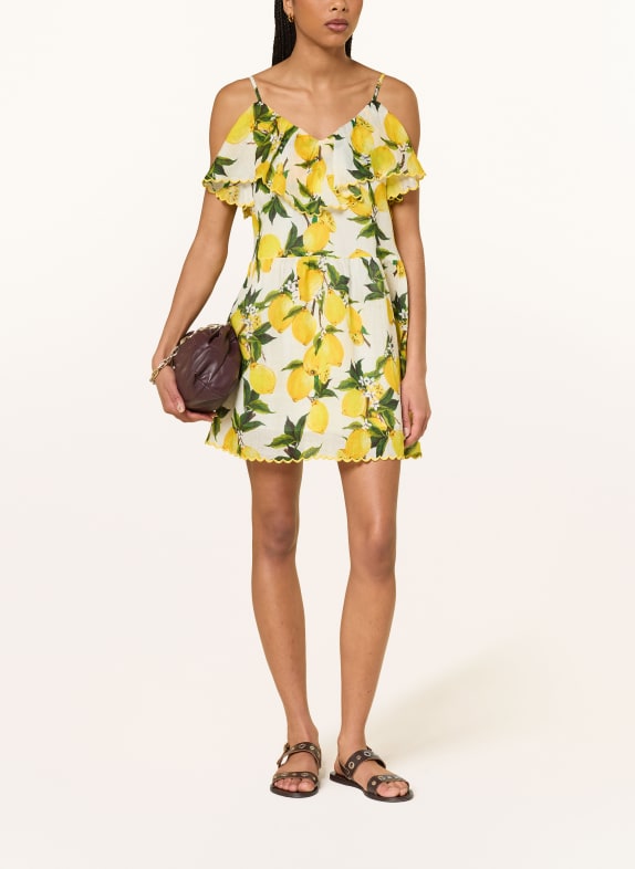 MRS & HUGS Kleid GELB / GRÜN / WEISS