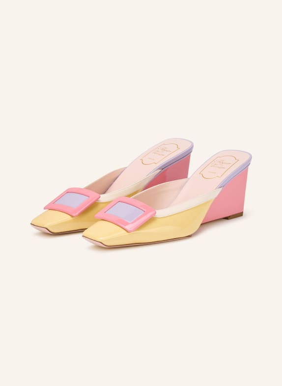 Roger Vivier Lack-Wedges BELLE VIVIER GELB / ROSA / HELLLILA