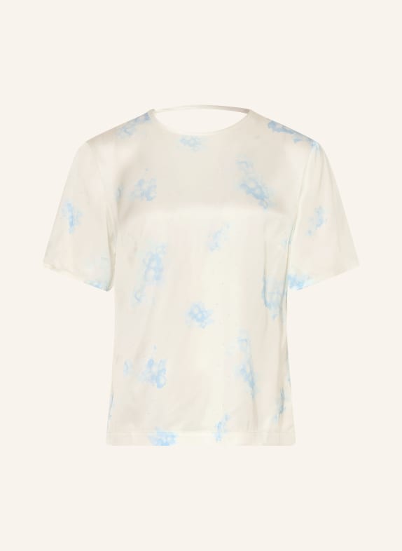 TIGER OF SWEDEN Satinová halenka ROBYN KRÉMOVÁ / TMAVĚ MODRÁ