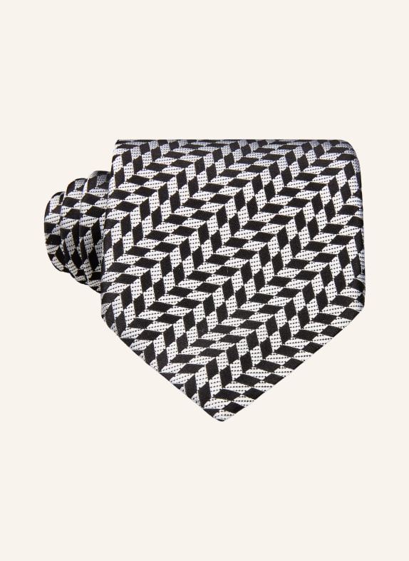 TOM FORD Krawatte SCHWARZ / WEISS