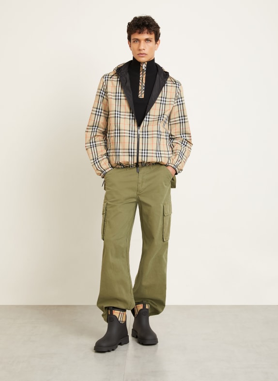 BURBERRY Cargové kalhoty CYRUS Regular Fit KHAKI