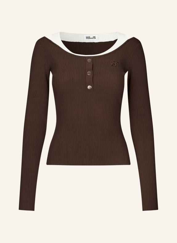 BAUM UND PFERDGARTEN Svetr CLARY TMAVĚ HNĚDÁ / KRÉMOVÁ