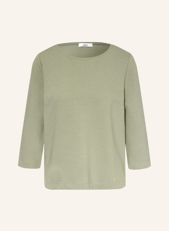 ZAÍDA Tričko s 3/4 rukávem OLIVOVÁ